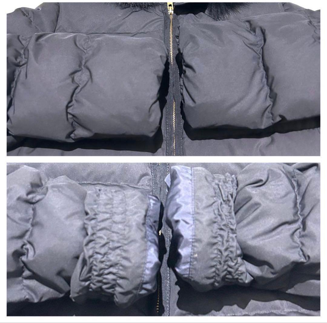 極美品✨ユナイテッドアローズ ダウンコート フォックスファー Aライン 黒