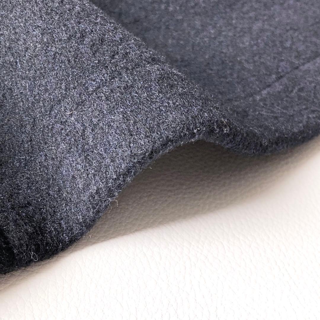 2905Aアクアスキュータム ロングダッフルコート 紺　XL相当