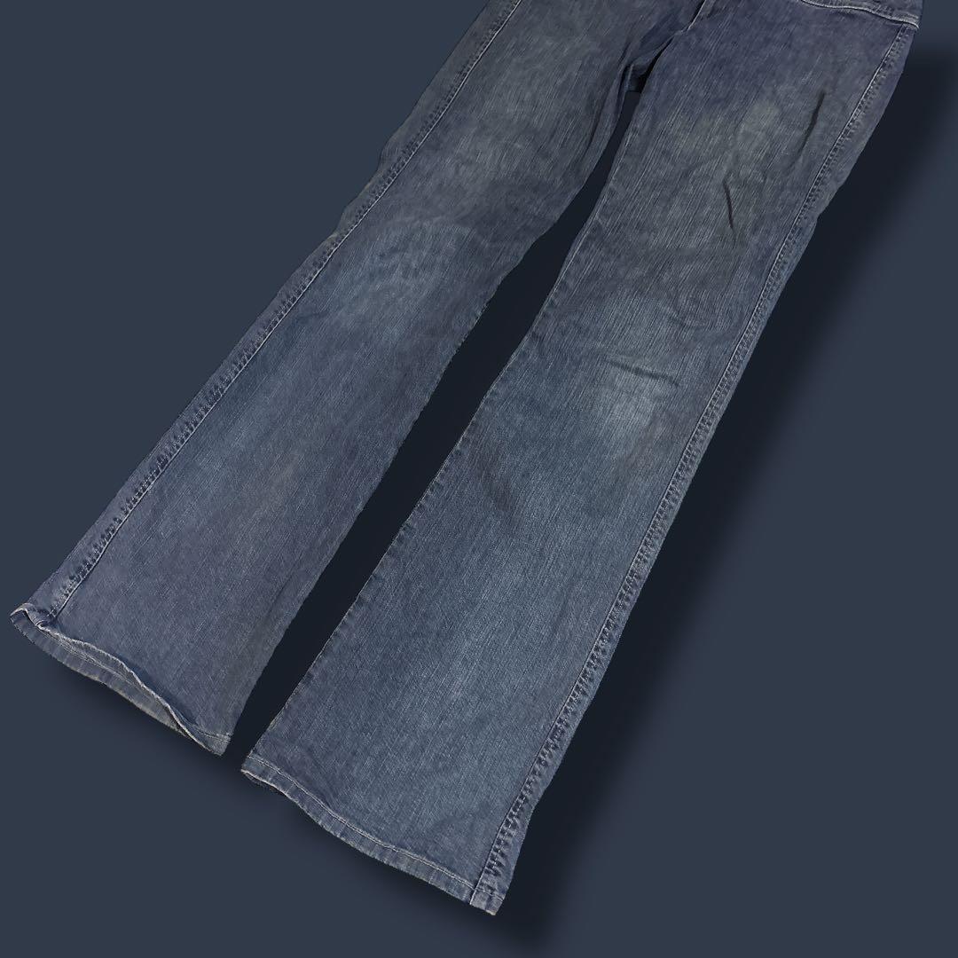 パンツ 00s Y2K ARMANI flare black denim pants