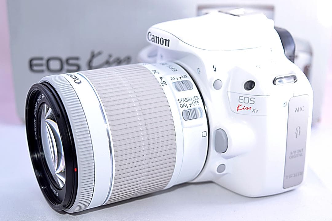 超美品 Canon kiss x7☆希少ホワイト☆スマホに転送☆高性能レンズ！