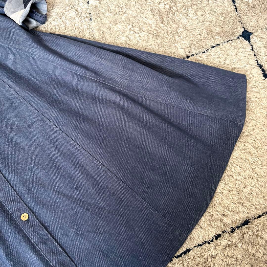 【極美品✨】ブルーレーベルクレストブリッジ　シャツワンピース　ベルト　チェック