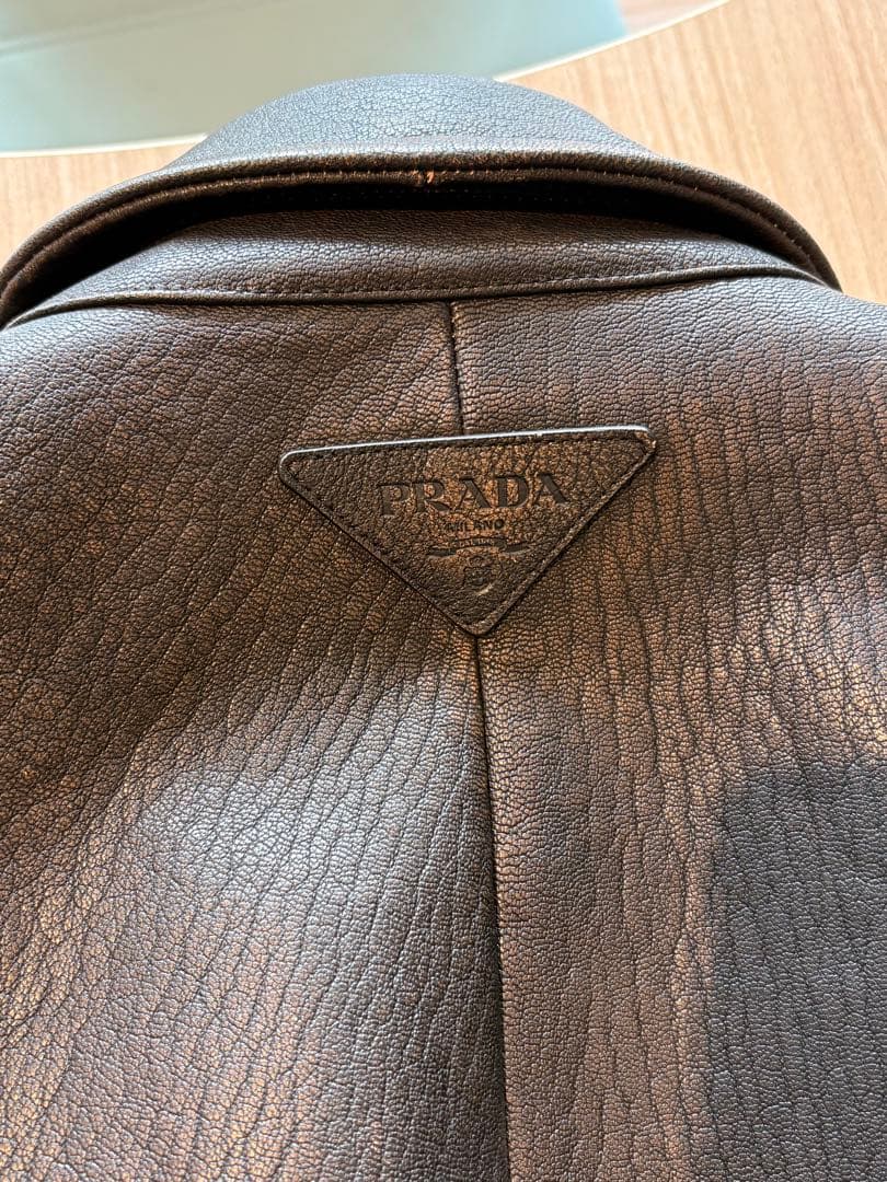 j*a様 PRADA 22ss look2 レザージャケット ブルゾン