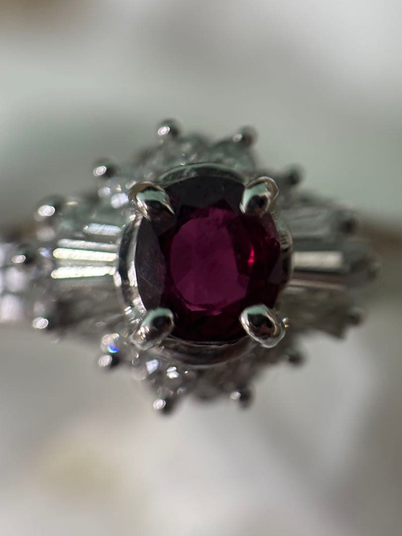 ジュエリーマキ/ルビーダイヤリング/Pt850/2.5g