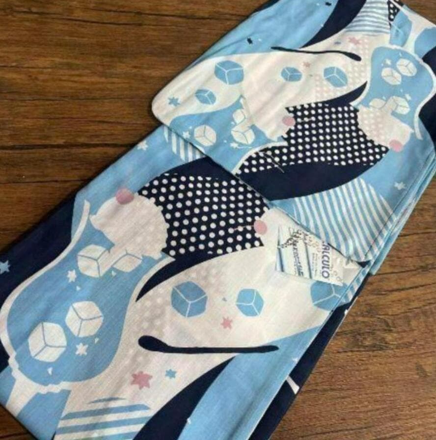 ◆ノー皺加工最高級カルキュロ◆変わり織り涼しげパフェタイムクリームソーダ浴衣