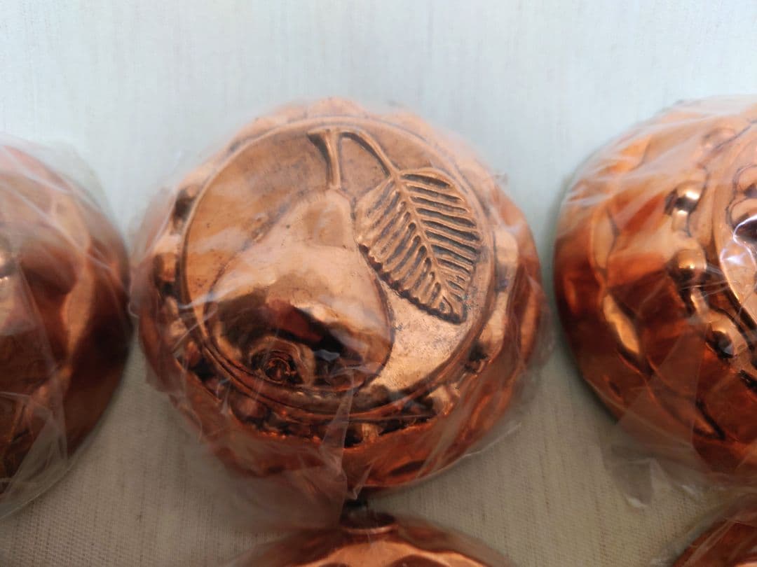 コッパーモールド フルーツ柄 6点セット フランス 壁掛けリング付