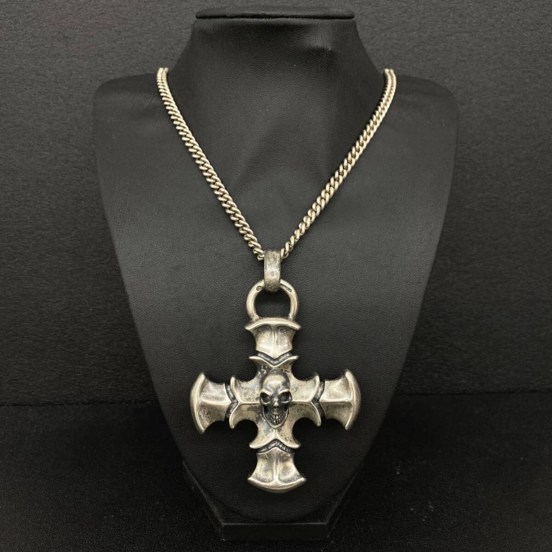 GABOR Gaboratory 生前 スカル バトルアックスクロス ペンダント