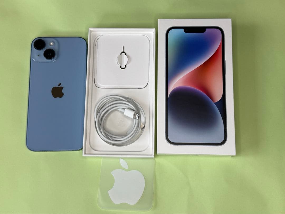 美品　即発送　iPhone14 ブルー 128G SIMフリー　eSIM対応