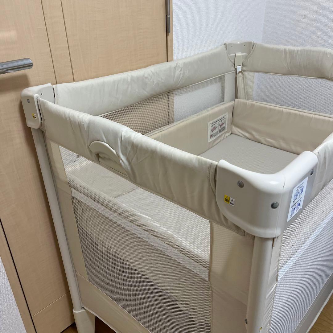 【〜3/18限定・美品】Aprica ココネルエアー ベビーベッド　折りたたみ