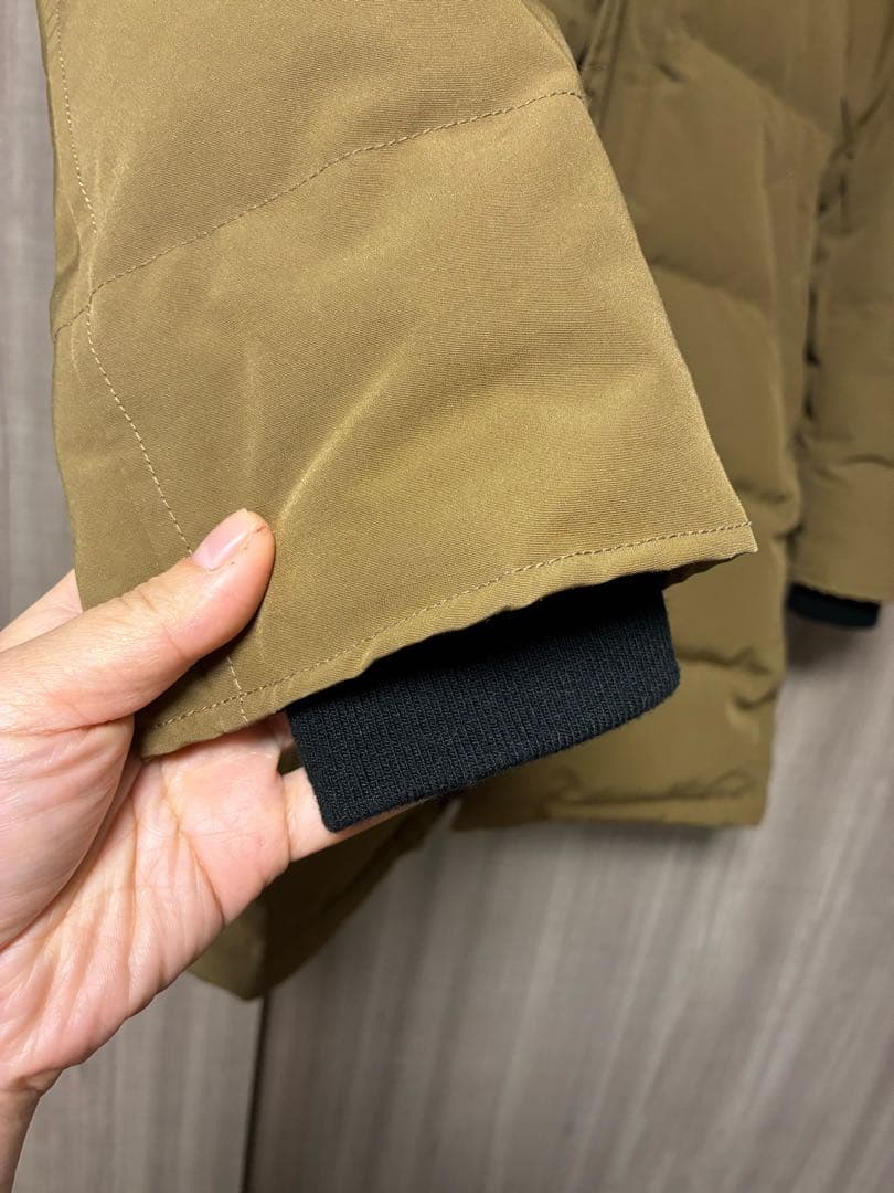 DANTON カーキ フード付き ダウンジャケット Sサイズ