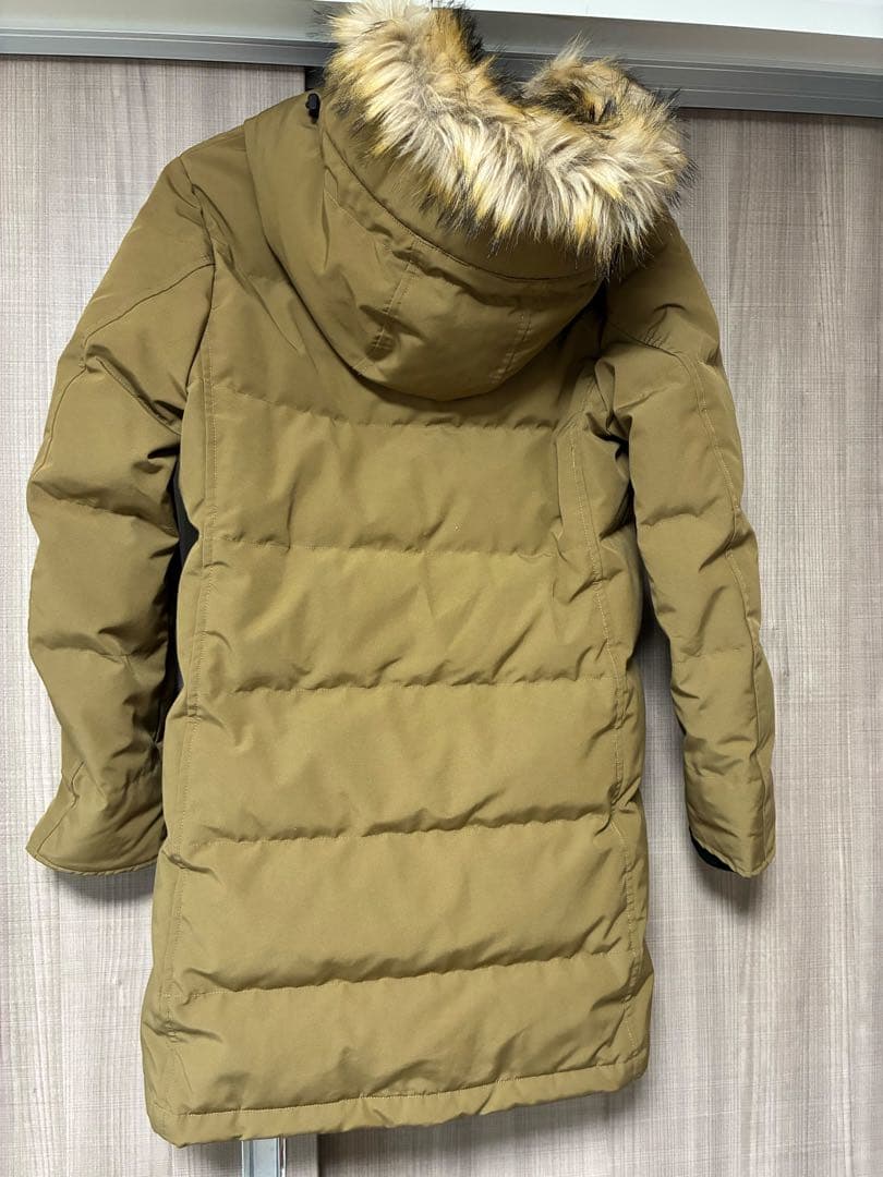 DANTON カーキ フード付き ダウンジャケット Sサイズ