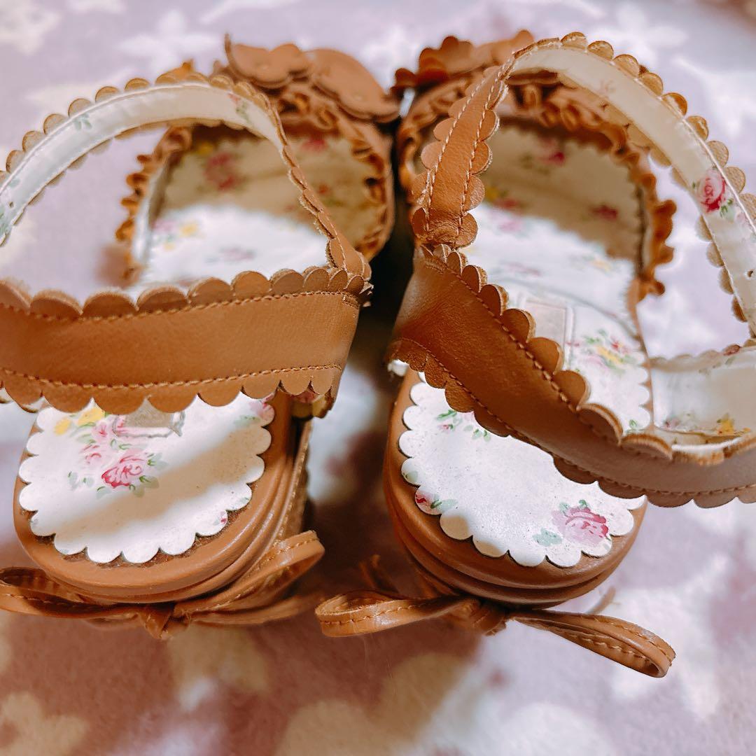 ♥LIZLISAリズリサ フラワーハイヒールブラウン♥Lサイズ