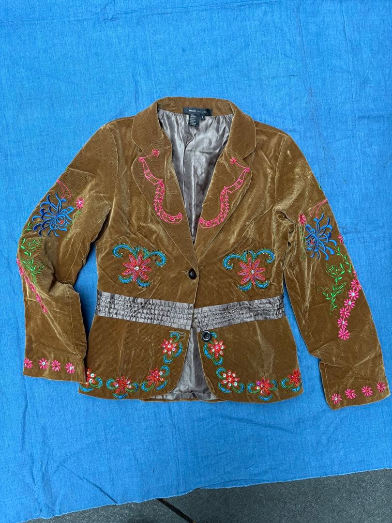 MARC JACOBS 刺繍入りベルベットジャケット サイズ4