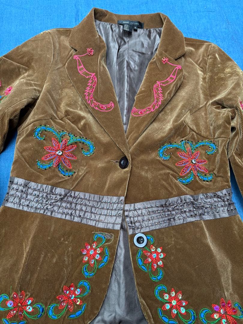 MARC JACOBS 刺繍入りベルベットジャケット サイズ4