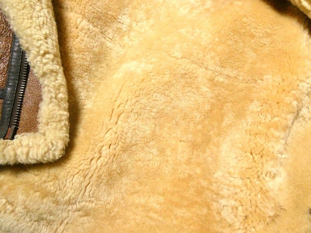 ビッグシルエット！美品！肉厚リアルムートンB-3フライトジャケットM