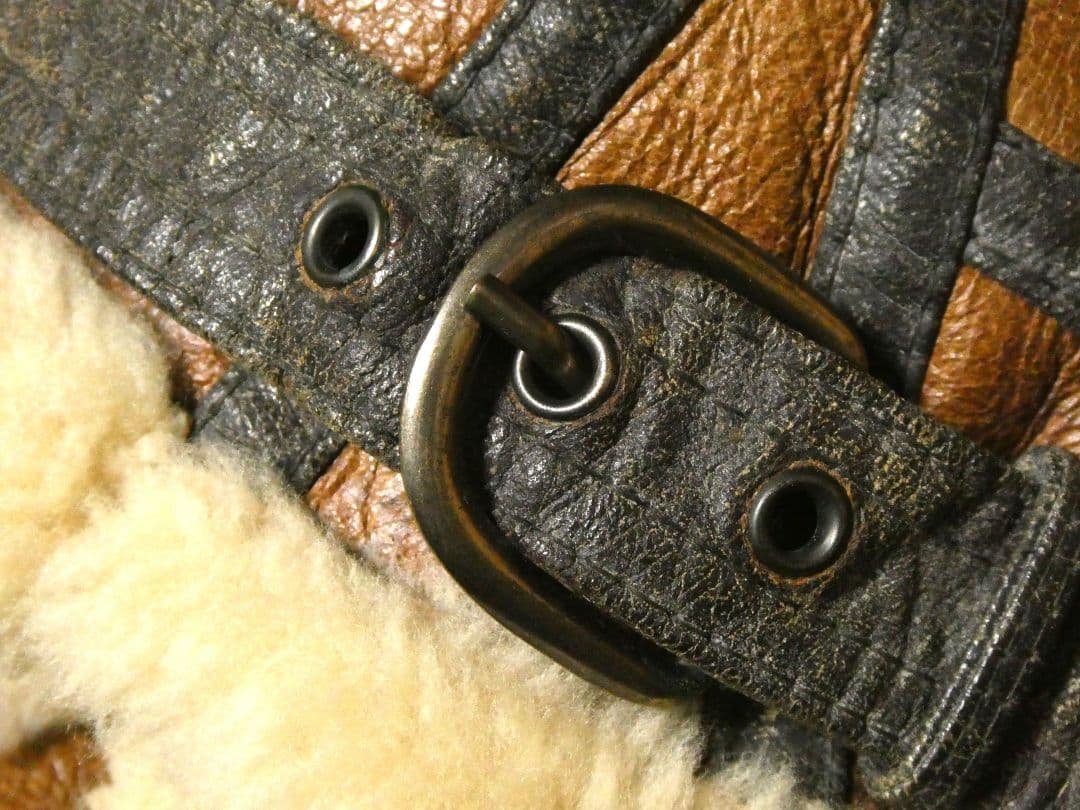 ビッグシルエット！美品！肉厚リアルムートンB-3フライトジャケットM