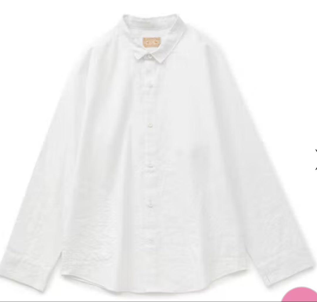 【美品】中川政七商店 綿麻ラグランワークシャツ 白 コットンリネン