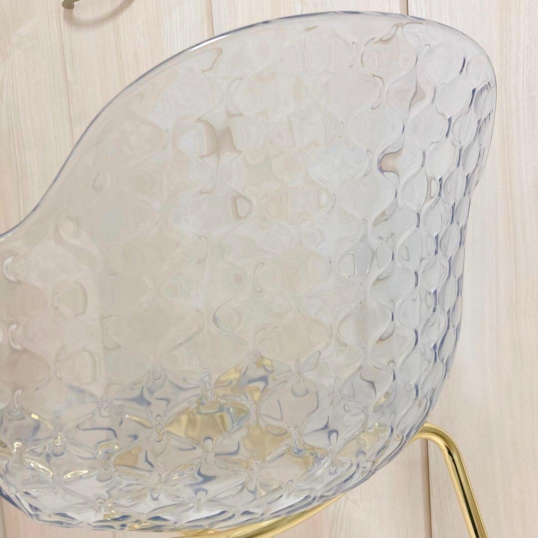 calligaris カリガリス サントロペ　ダイニングチェア　クリア　ゴールド