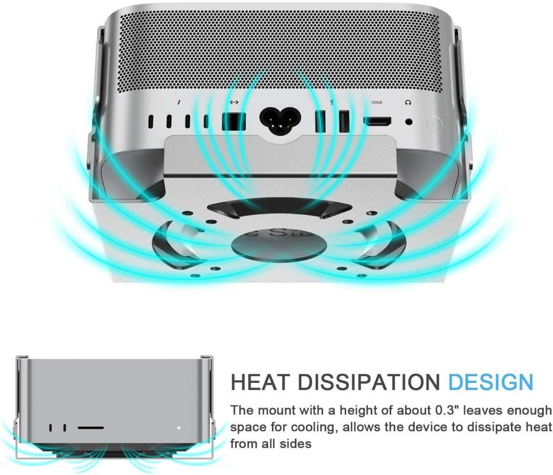 Mac Studio専用、アルミニウム マウントアクセサリー（VESA対応）