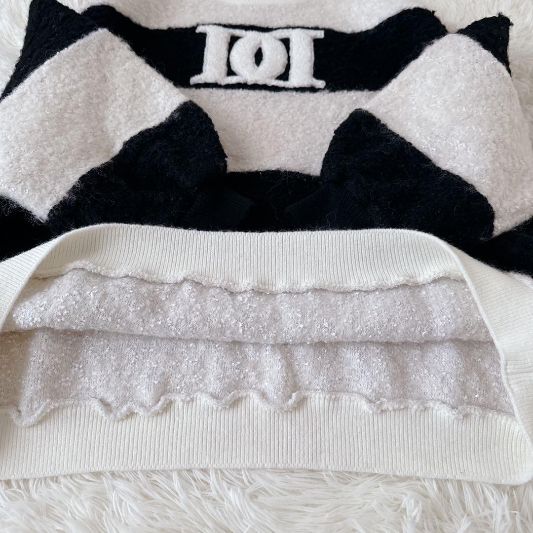 完売品✨美品✨ ダーリッチ アップリケブークレトップス ロゴ ニット