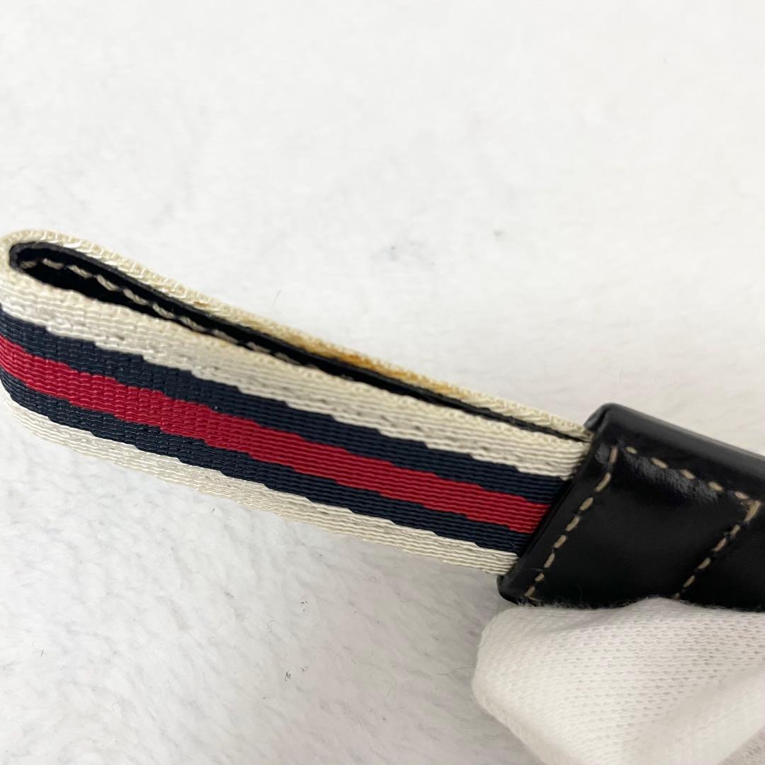 GUCCI グッチ　キーホルダー　キーリング　シェリーライン　キャンバス　本革