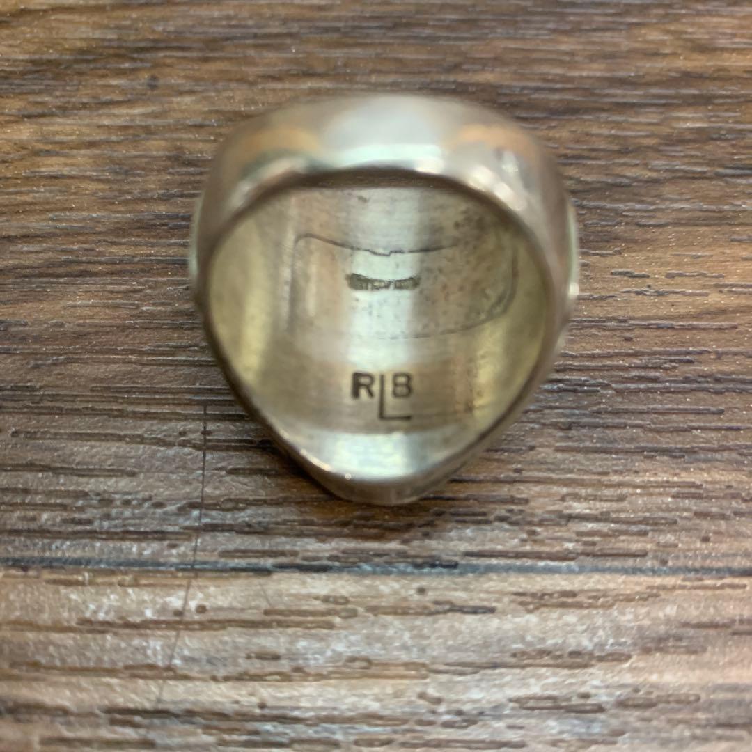 中古 インディアンジュエリー シルバーリング　RLB刻印 27号 ターコイズ2