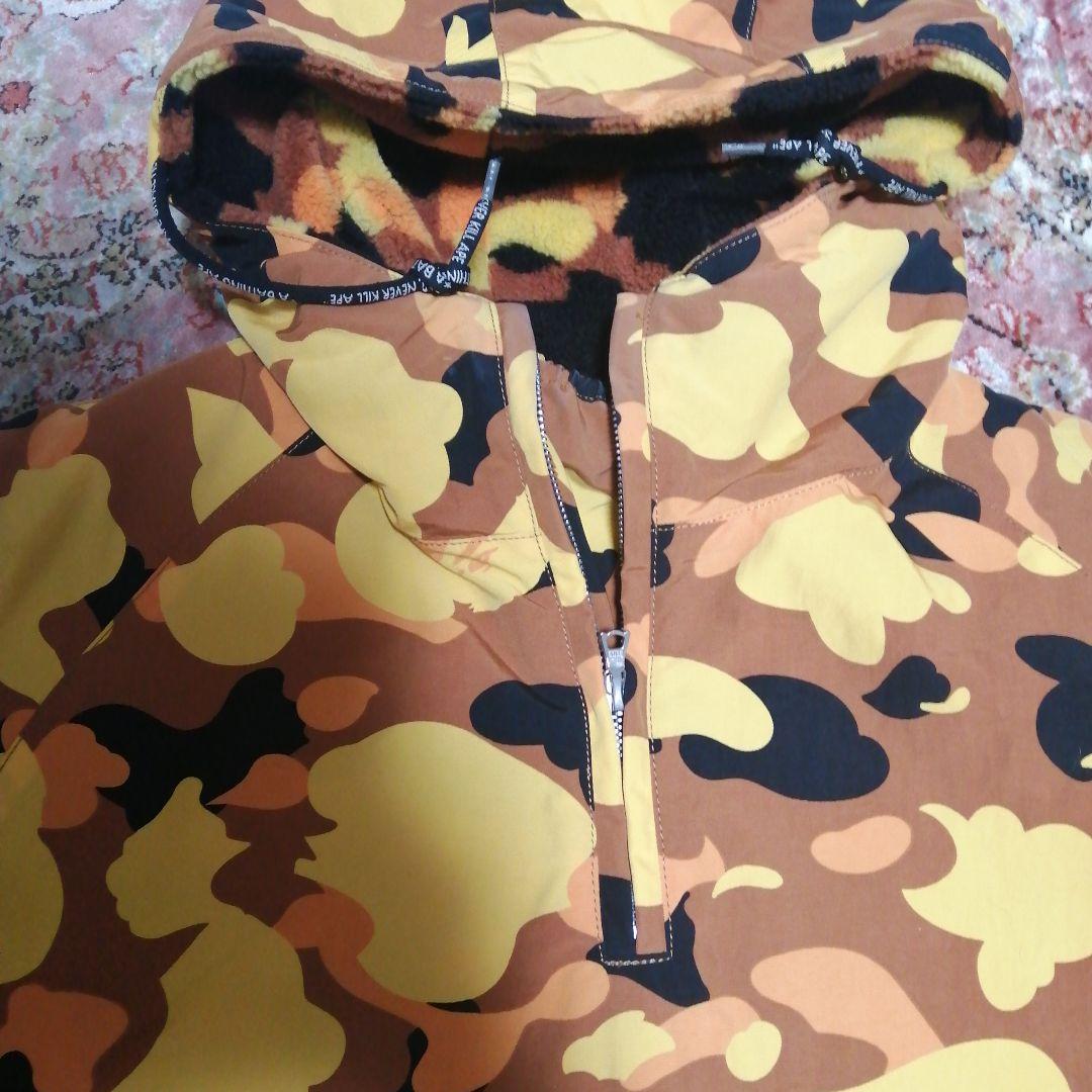 BAPE プルオーバージャケット オレンジ カモ 迷彩