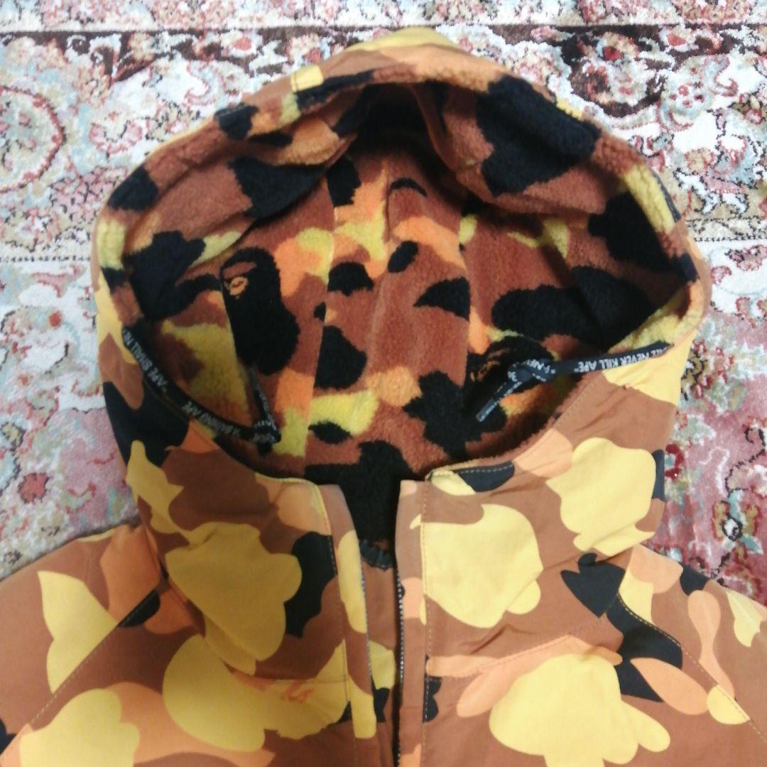 BAPE プルオーバージャケット オレンジ カモ 迷彩