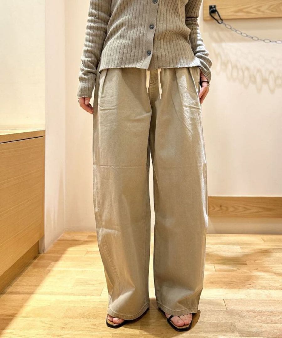 今期美品⭐︎マレットメット⭐︎CLOCHE 紐付きバレルデニムパンツ