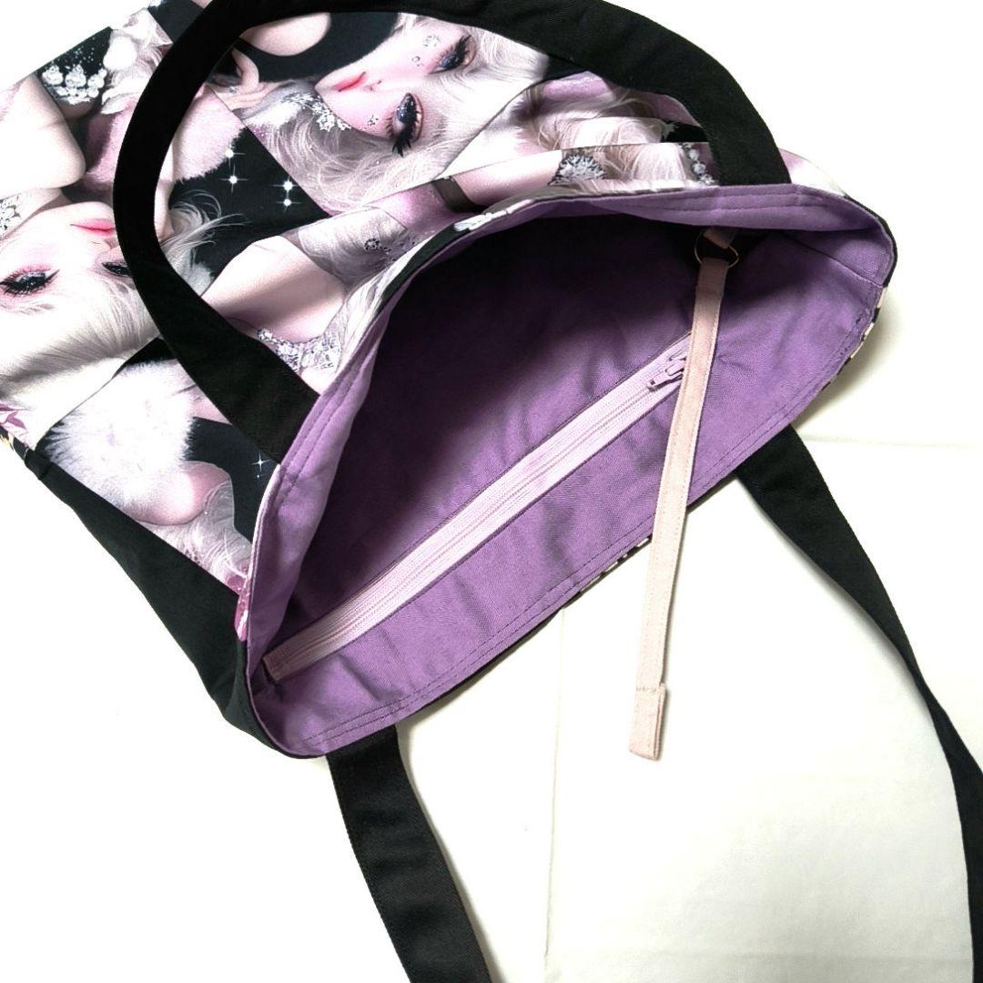 La luna様】ハンドメイドオーダー★女の子★フラットトートバッグ&巾着　5点