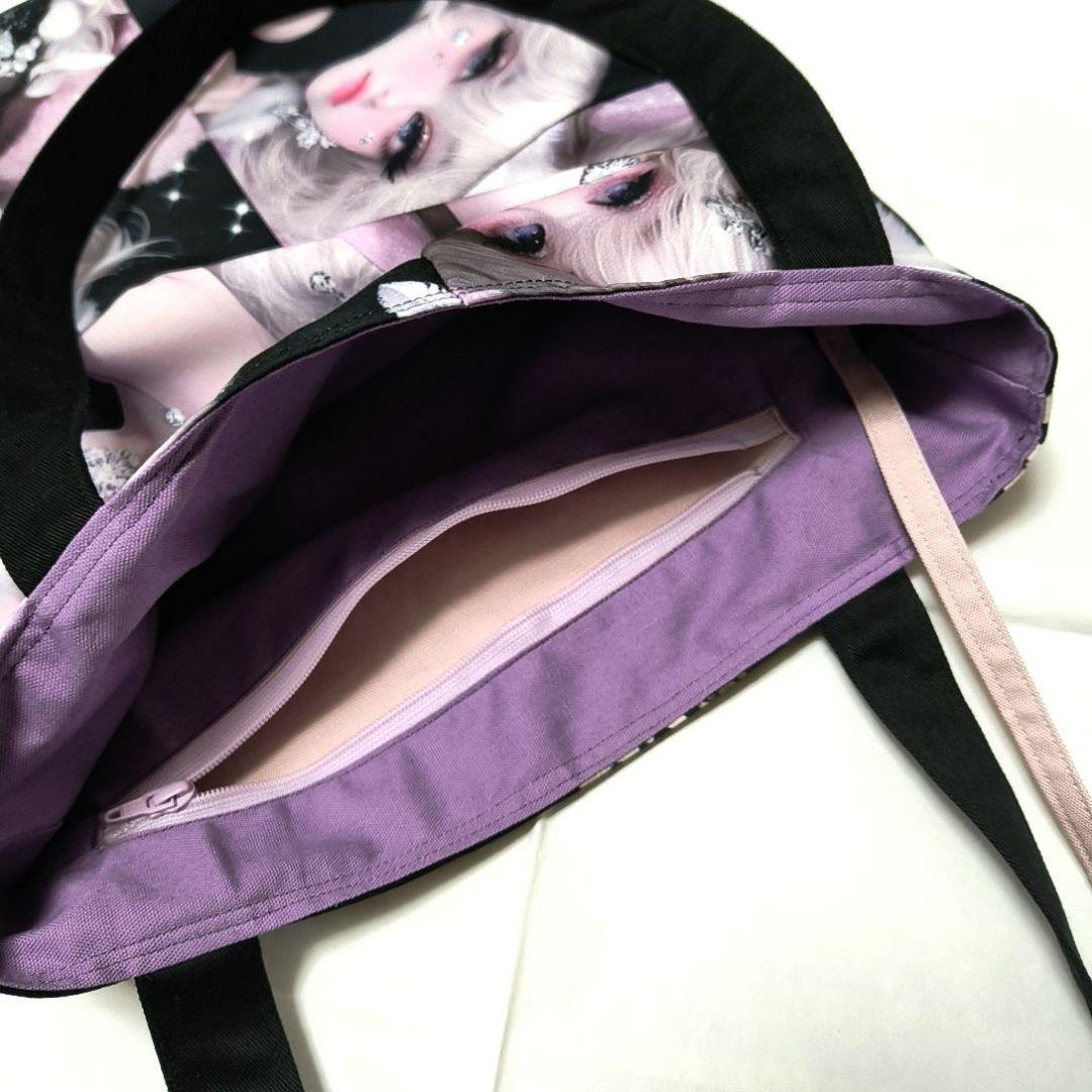 La luna様】ハンドメイドオーダー★女の子★フラットトートバッグ&巾着　5点