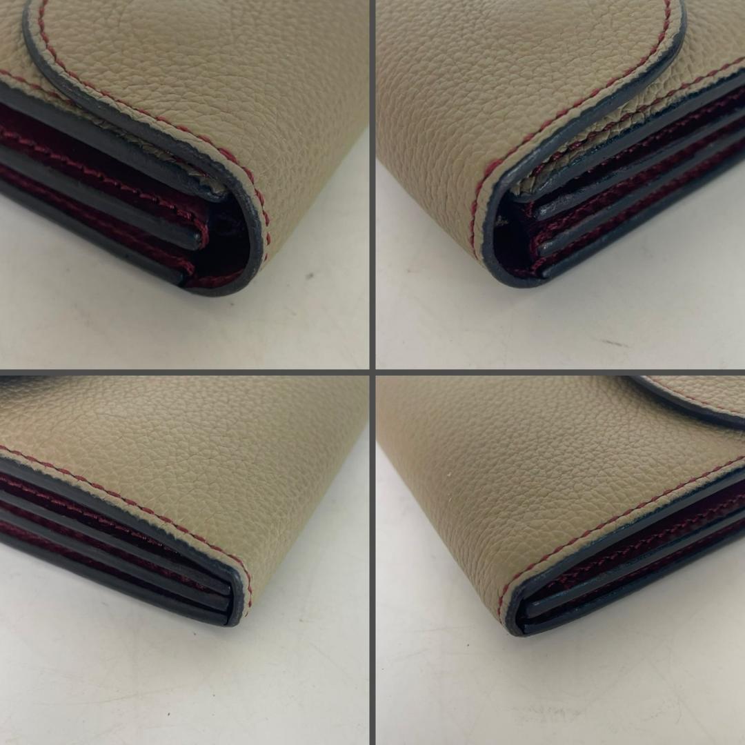 希少品 良品 ワイルドスワンズ ウェイブ シュランケンカーフ 長財布 トープ