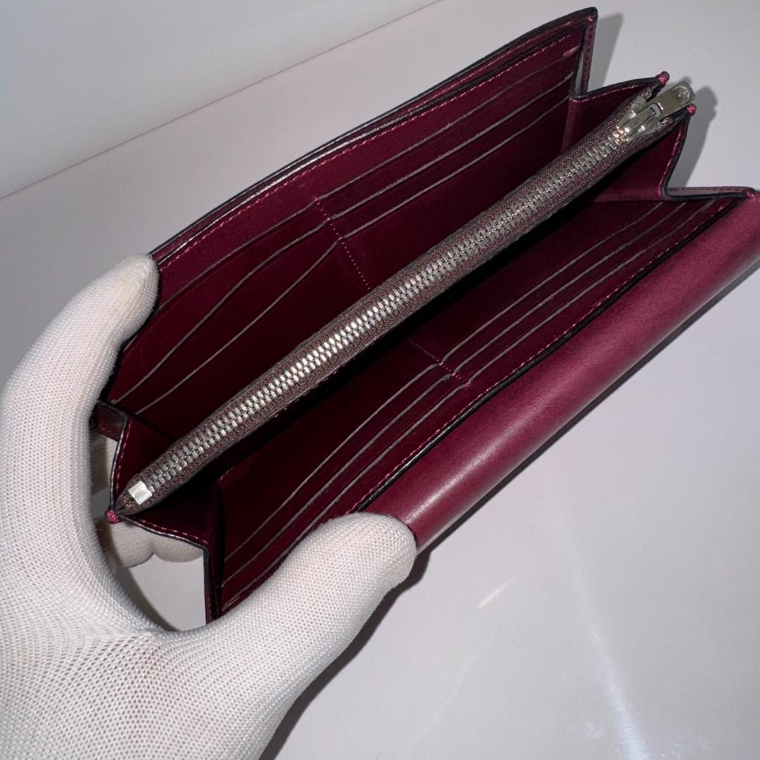 希少品 良品 ワイルドスワンズ ウェイブ シュランケンカーフ 長財布 トープ