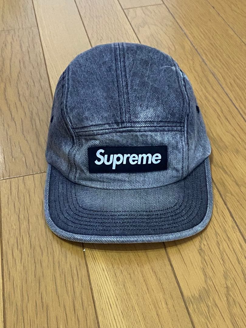 プ*モ様 supreme denim camp Cap washed black