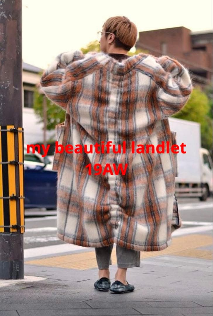 【19AW my beautiful landletシャギーウールロングガウン】