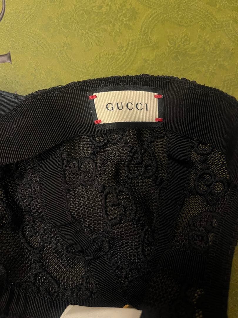 最終値下げGUCCI ブラックメッシュキャップ