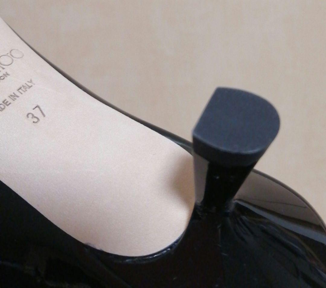 未使用 JIMMY CHOO エナメルリボンパンプス ブラック 37