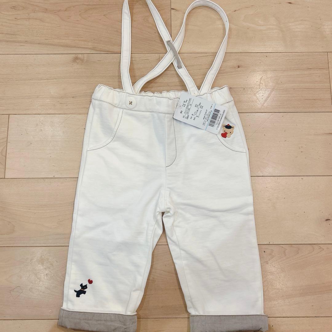 新品タグ付き　ファミリア　9分丈パンツ（たすき付き）