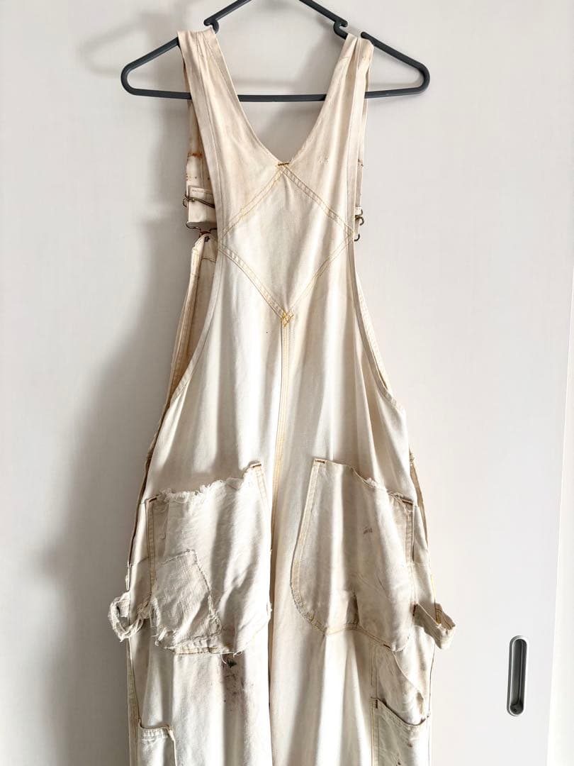 超希少‼️70s BIG MAC 生成り エプロン付きオーバーオール✨