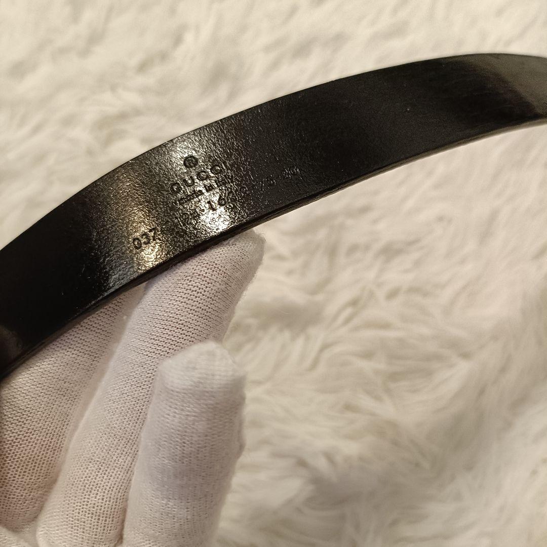 美品✨️　グッチ　GGロゴ ブラック　ベルト　75cm 25mm幅