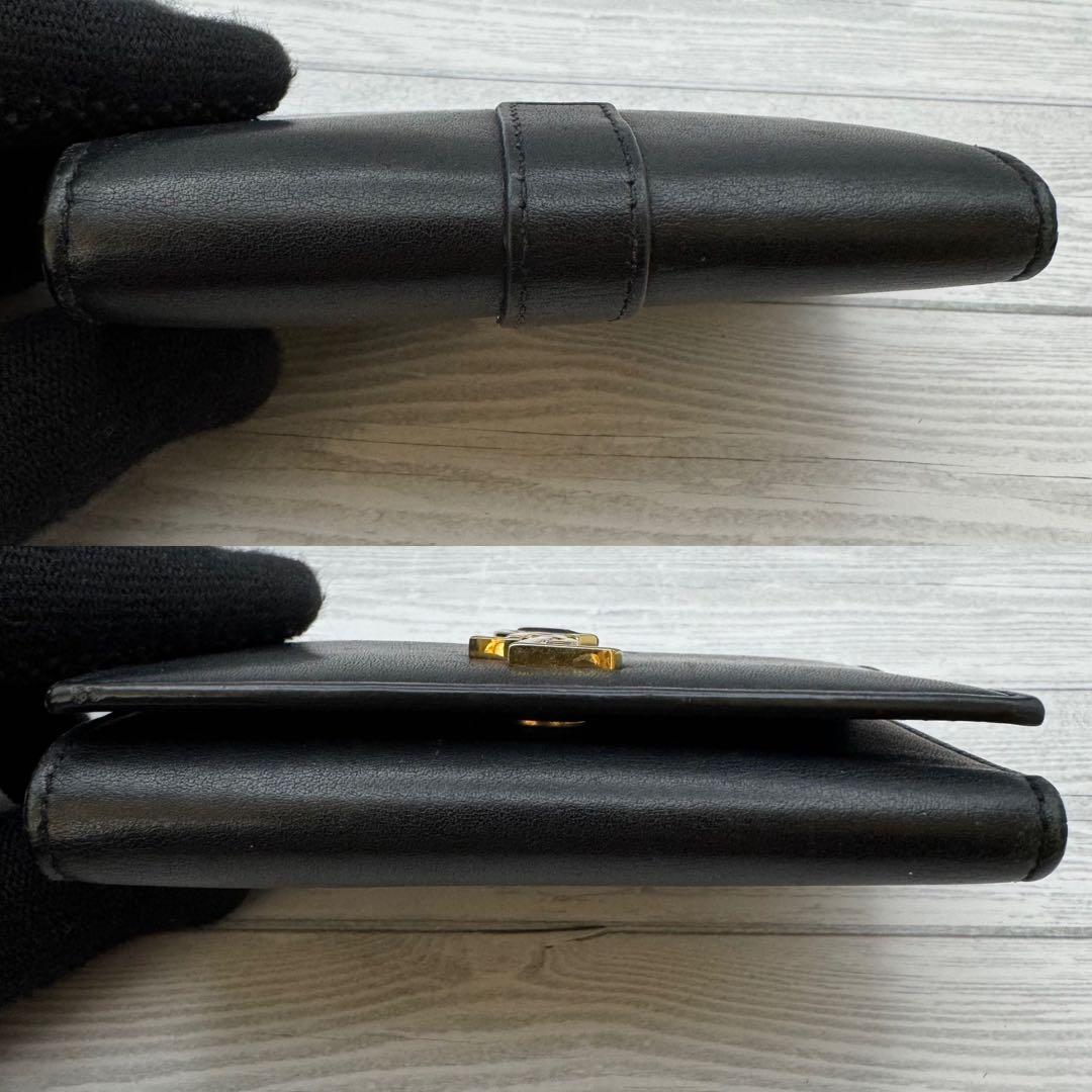 【美品】サンローラン 6連キーケース レザー YSL ロゴ金具 ブラック