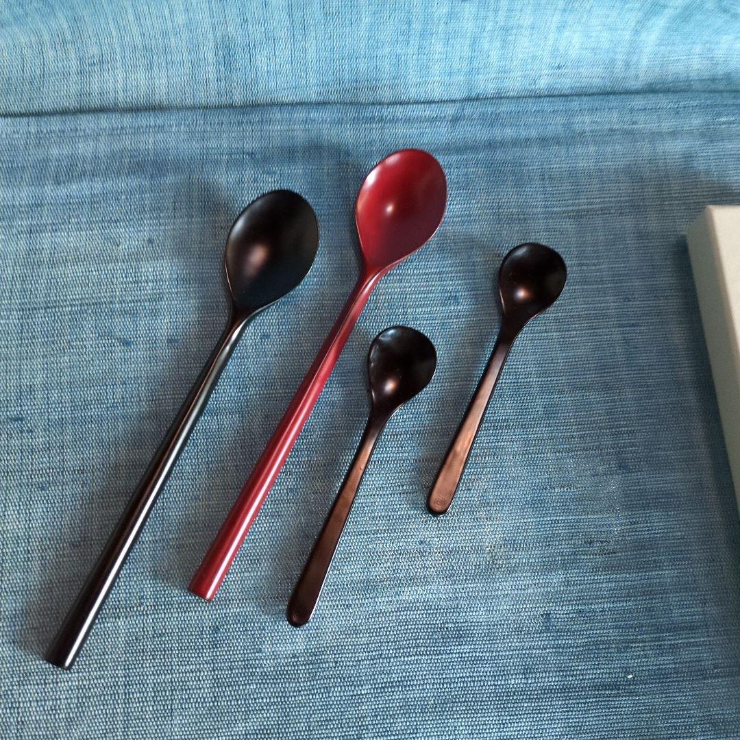 瀬戸國勝さんの輪島塗スプーン4点