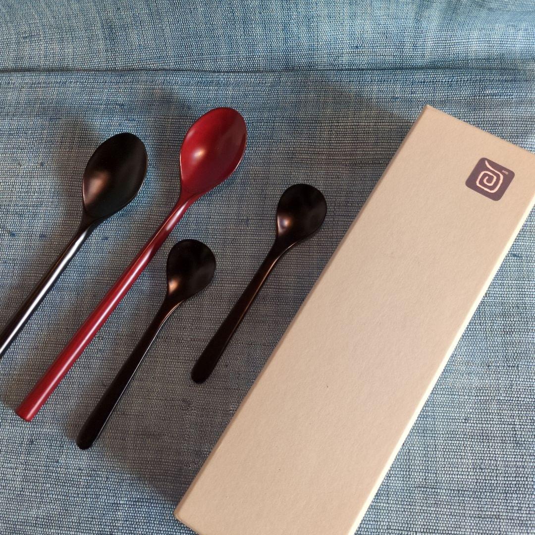 瀬戸國勝さんの輪島塗スプーン4点