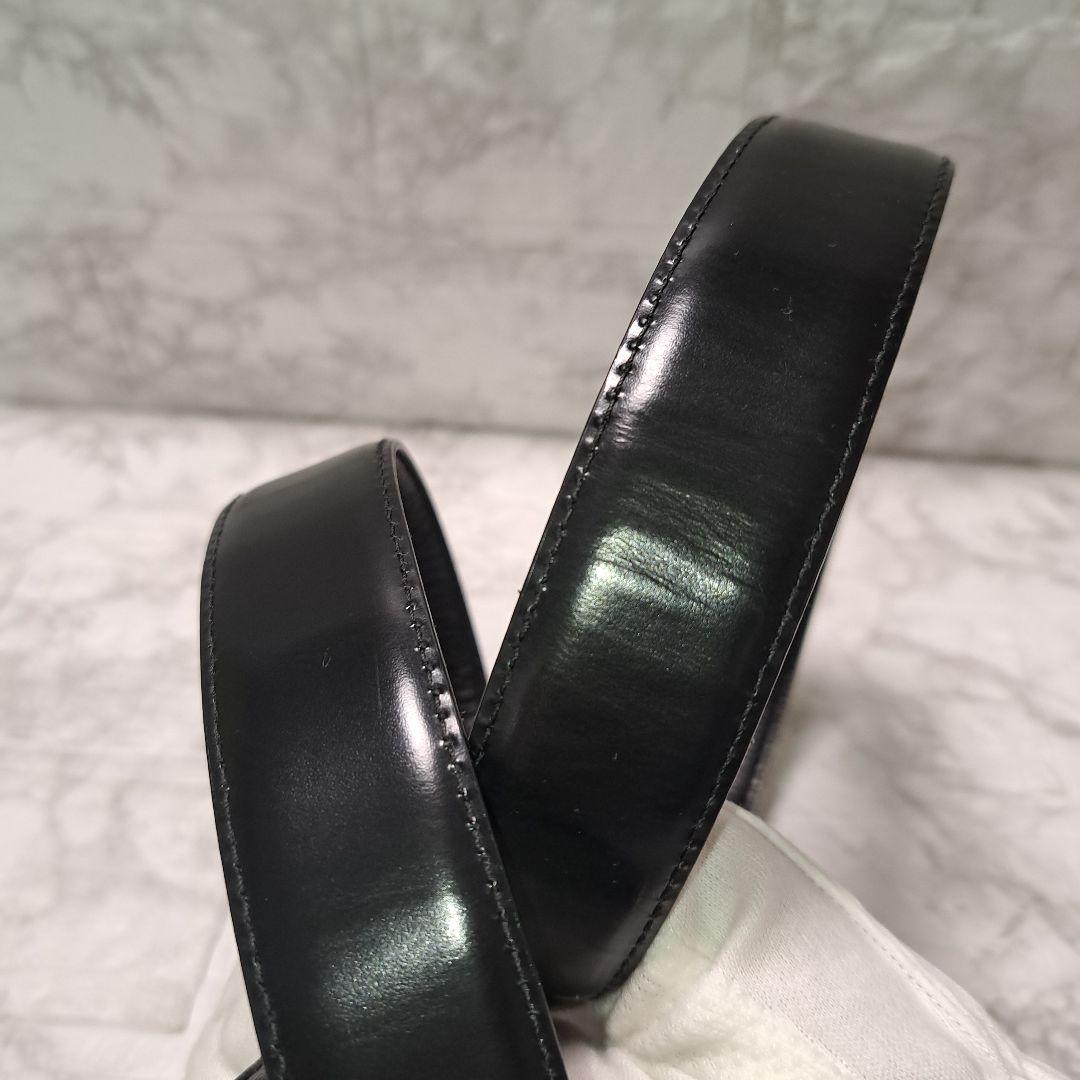 ✨️美品✨フェラガモ ダブルガンチーニ ベルト レザー シルバー 金具ブラック