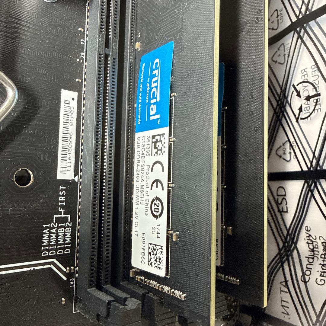 マザーボード i7 8700 DDR4 8GBx2 MSI Z370M MORTAR