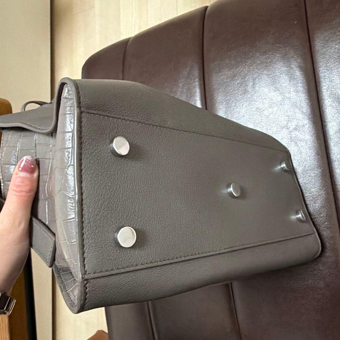 バッグ　グレー　イブサンローラン　ダウンタウンカバス