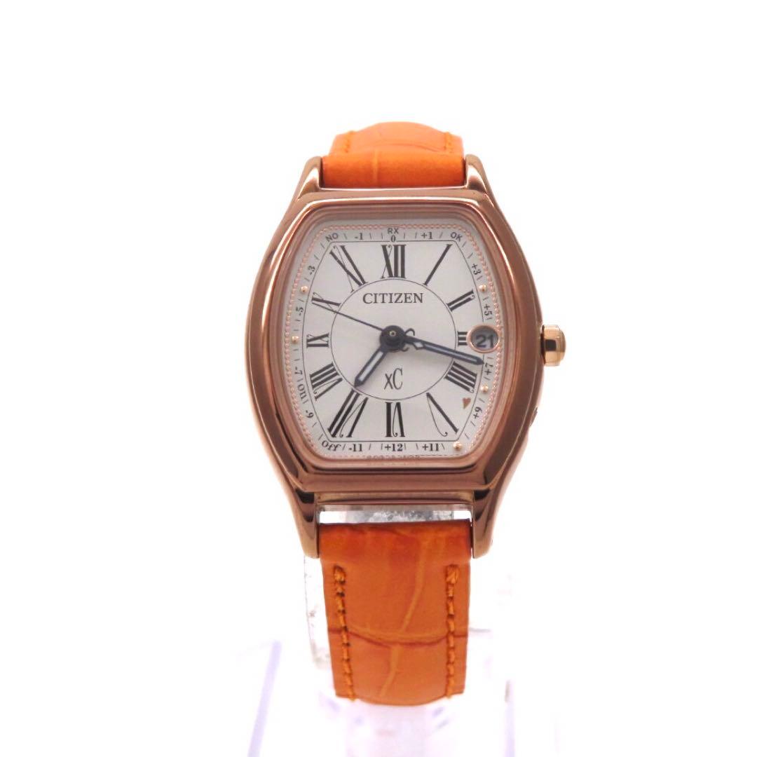 美品 ES9352 05B クロスシー 電波ソーラー シチズン 時計 トノー