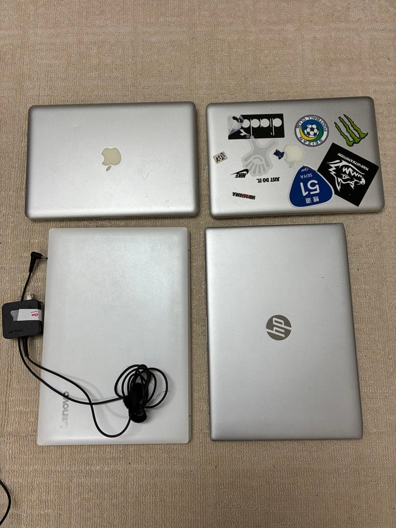 ノートPC 4台 まとめ売り / MacBook×2 Lenovo HP / ジ