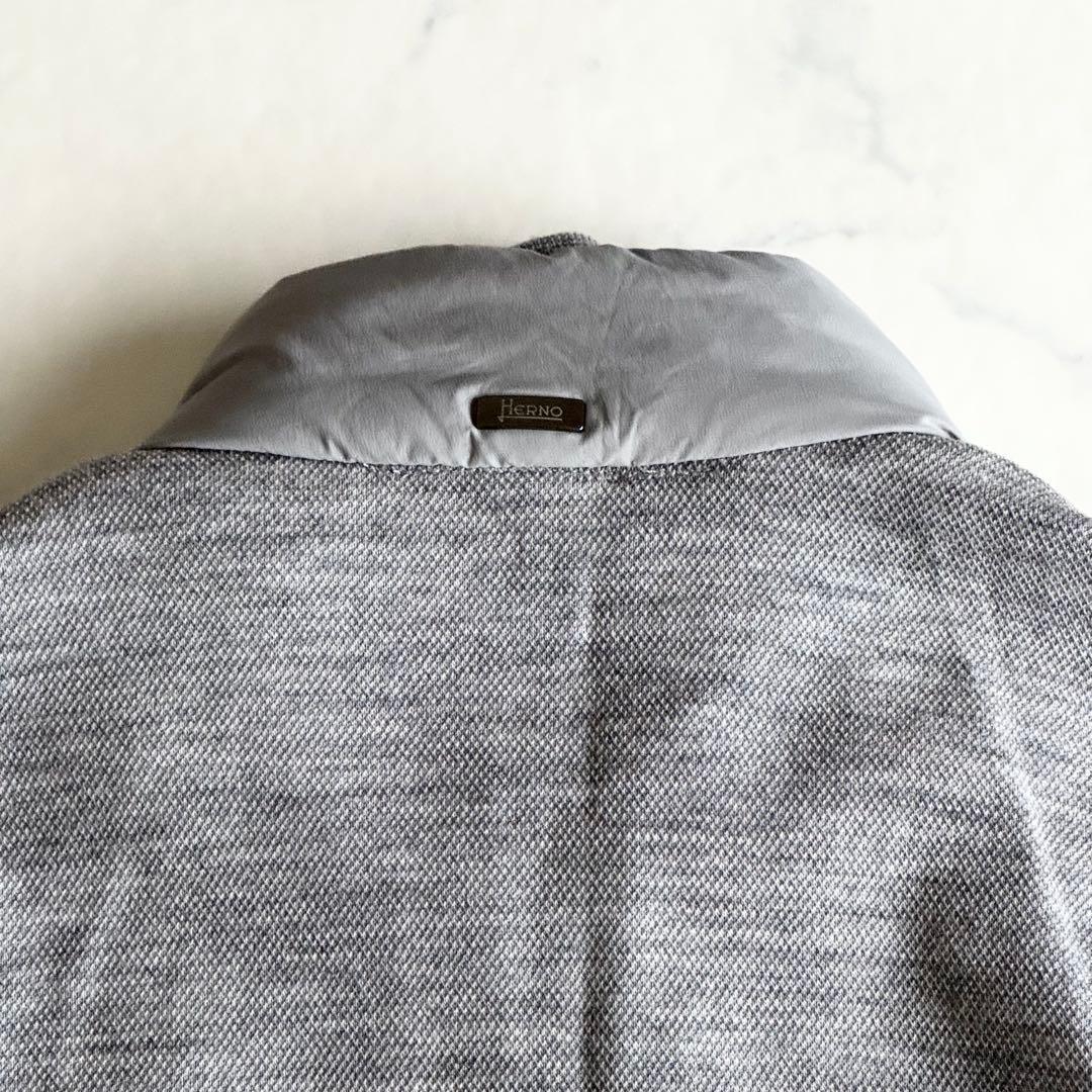 新品未使用タグ付き 2024AW ヘルノ 中綿ドッキングレイヤードブルゾン 46