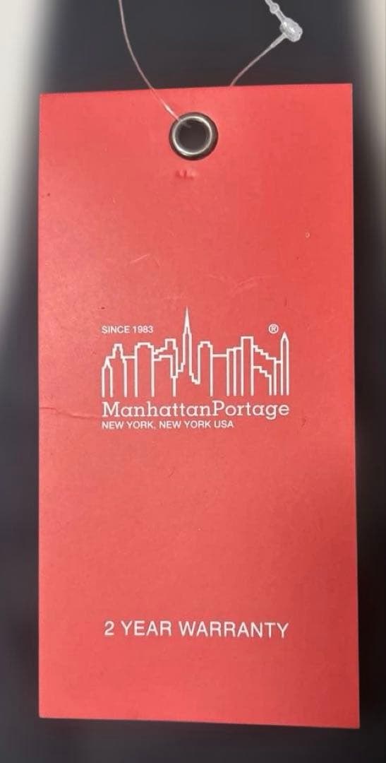 新品未使用タグ付きManhattan Portage ブラックボディバッグ