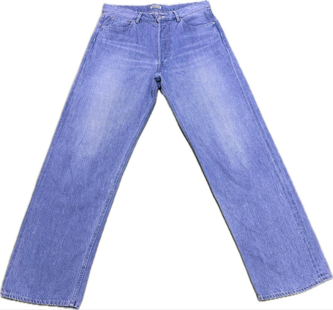 パンツ SELVEDGE FADED LIGHT DENIM WIDE PANTS